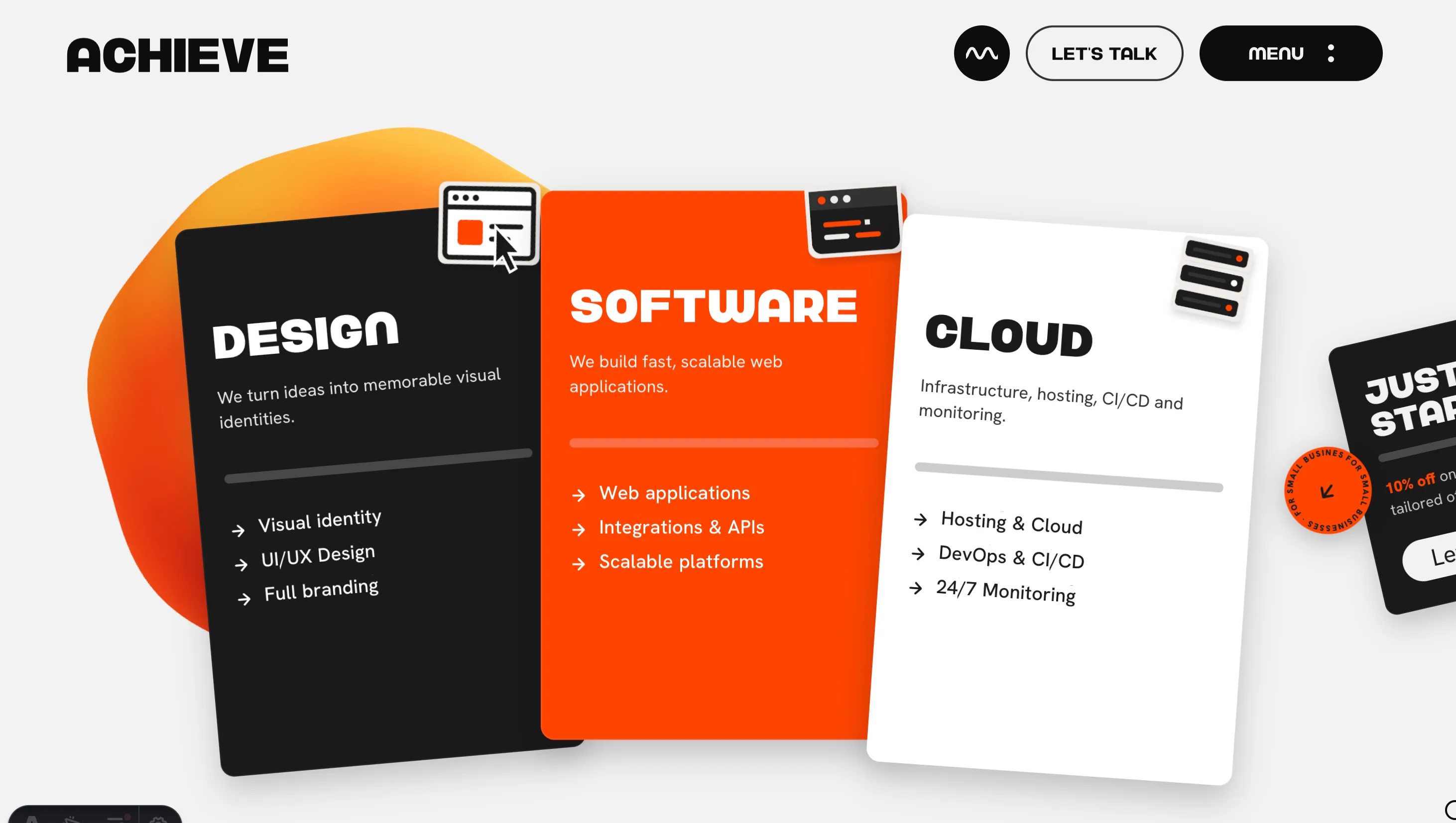 Achieve — Design & Development project by Achieve, web design studio in Brașov — screenshot 3